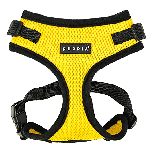 Puppia RiteFit Dog Harness Mesh Over-The-Head All Season No Pull No Choke Walking Training Adjustable Neck & Chest for Small & Medium Dog - Yellow - Large -  PAJA-AC617-YE-L