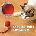 PetPhindU Bite-Resistant Automatic Cat Ball Cat Toy Ball Self-Entertainment Artifact with Rope Pet Supplies Jumping Ball Rechargeable Automatic Silent Toy Suitable for Cats and Dogs (Green+RED)