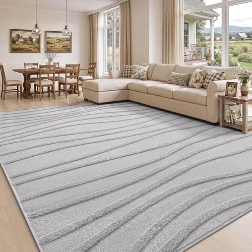 Image of Homaxy Rugs Living Room 140x200cm, Grey