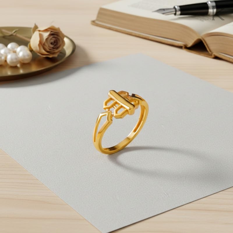 Image of KISNA 9KT / 14KT / 18KT Fusion Knot Yellow Gold Ring For Women | S14