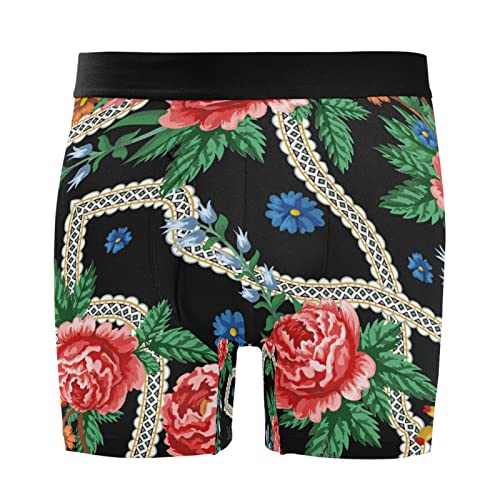 Bóxer para hombre Vnurnrn con estampado de flores de rosa pack de 2 calzoncillos