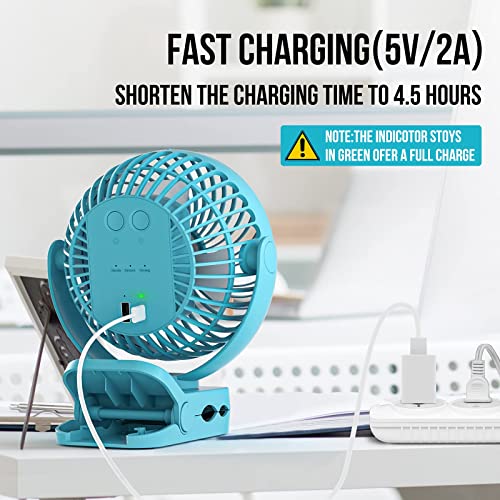 Camping-Fan-with-LED-Light-12000mAh-65Hrs-Battery-Powered-Portable-Rechargeable-Use-As-Power-Bank-Clip-On-Tent-Fan-for-Camping-Camp-Fan-for-Tent-Ceiling-Fan-for-Tent-RV-Bed-Blue