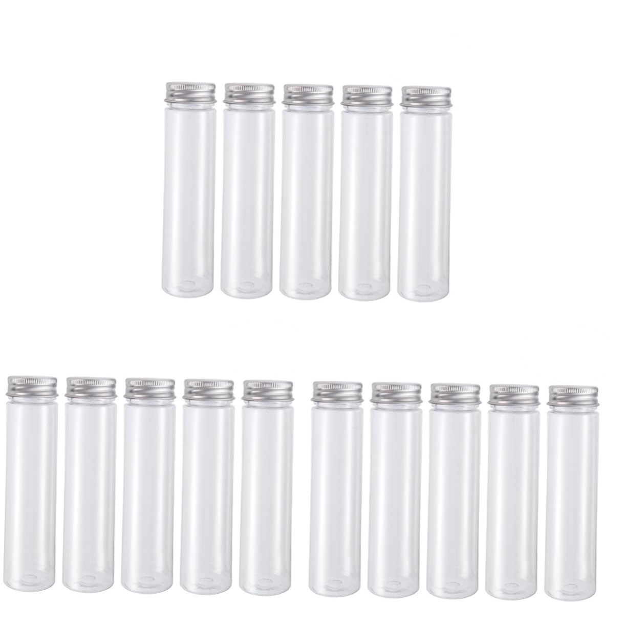 Healifty30 Pcs Dice Tube Test Lab Tubes Test Tube Rack Powder Container Cosmetic Containers Flat Test Tubes Glass Containers Test Tubes with Lids Glass Vials Terrarium Lotion Bottle Liquid