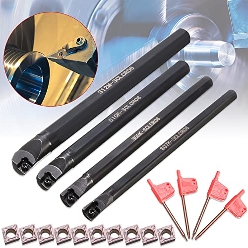 Kit de herramientas para torno metálico con 4 barras de taladro miniatura 3
