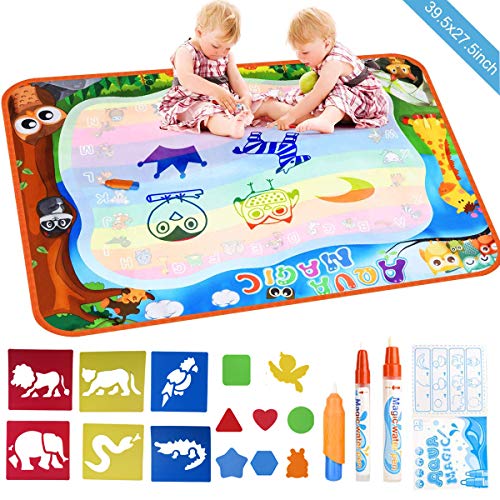 VSATEN Doodle Drawing Mat, Aqua Magic Water Mat Coloring 7 Rainbow Painting Board Toddler Toys Educa - //coolthings.us