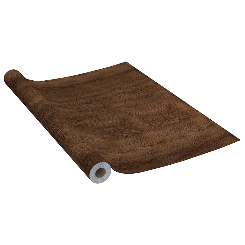 Set di 2 pellicole autoadesive per mobili, 500 x 90 cm, effetto legno, per rivestire armadi, porte e tavoli, in PVC, decorazione rustica