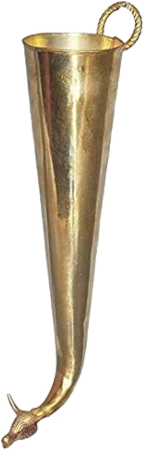 Pure Brass Gaumukh Shringi || Gomukhi Abhishek Patra (4.5 cm, 1)