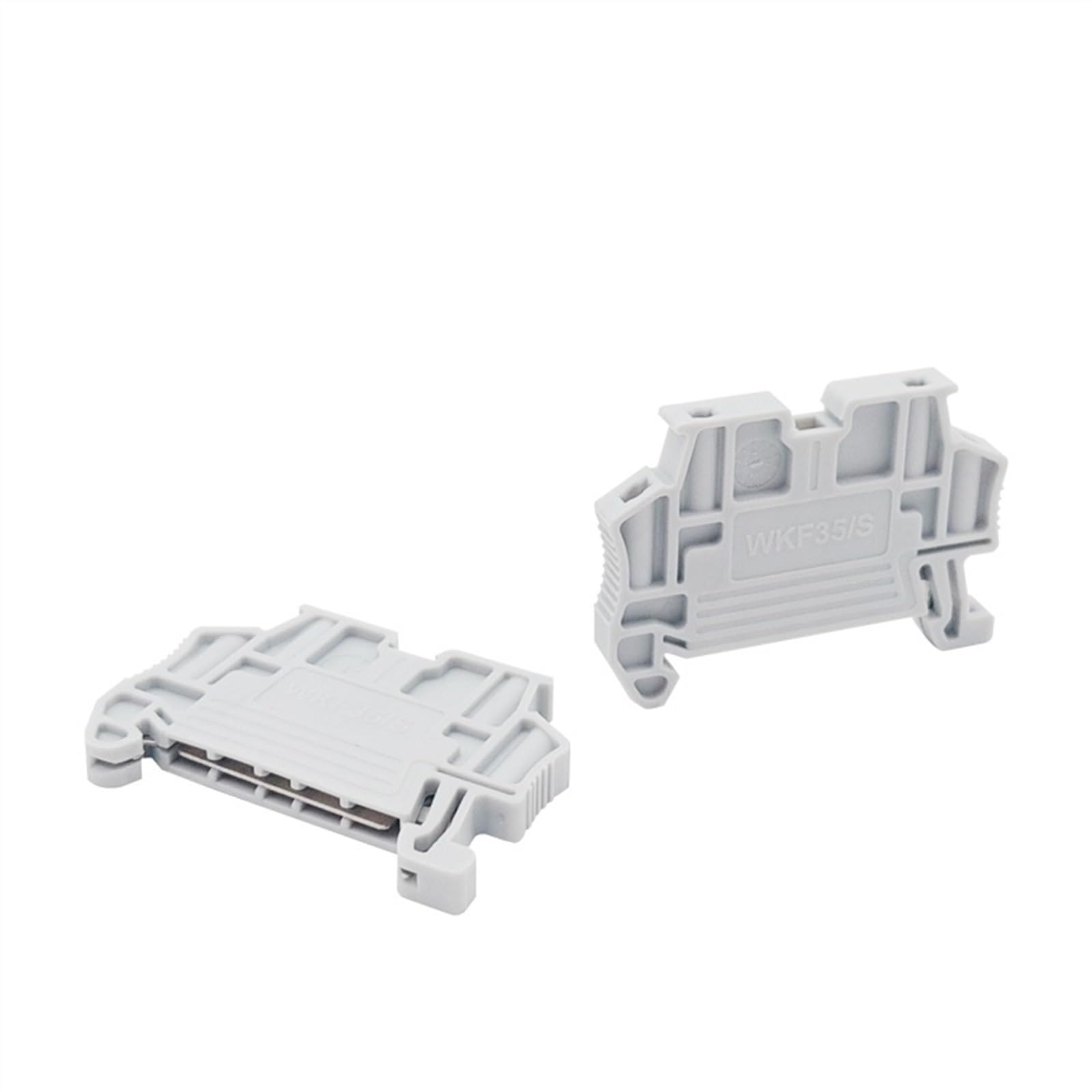 10Pcs WKF35/S Quick Mounting End Clamp CLIPFIX WKF 35 Fixing on NS35 DIN Rail Terminal Block Connector Tool-Free Bracket Fixture