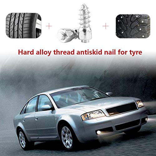 100 StüCke 12Mm Anti Skid Reifen Schraube, rutschfeste Schnee Reifenbolzen Auto Reifen Stud Spikes Rad Schnee Ketten Für Auto Fahrzeug LKW Motorrad Reifen Winter