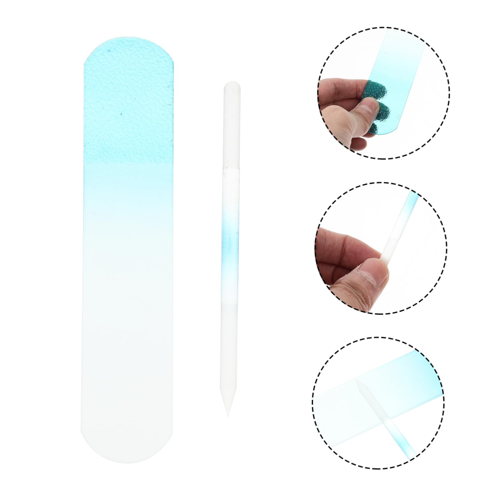 Beavorty 8stücke Glas-nagelfeilen Für Natürliche Nägel Professionelle Maniküre-werkzeuge Mit Ergonomischem Design Für Frauen Mädchen Und Männer Handlich Für Unterwegs
