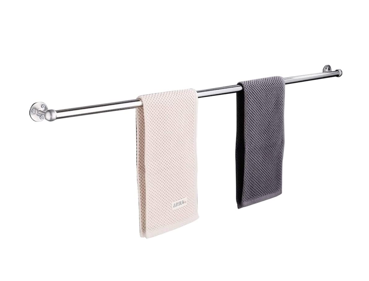 tea towel holders, Towel Rail Wall Mounted Bath Rack, Round Holder Stainless Steel Bar Shelf(50Cm)