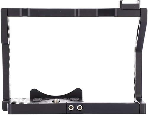 Miniatura 3 de Plataforma de cámara,Jaula de cámara de zapata fría,Jaula estabilizador de cámara,Aleación de aluminio 14 Tornillo Múltiples agujeros Cámara Cage