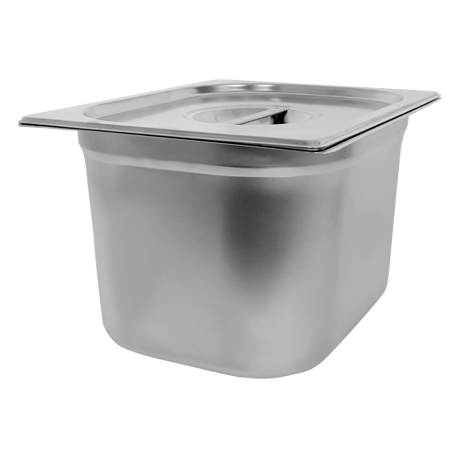 Argon Tableware 11L Gastronorm Container with Lid 1/2 GN 200mm Steel | 1/2 GN Pan with Lid, 200mm Deep, 11L Capacity, Stainless Steel, Dishwasher Safe, Catering, Buffet & Food Storage