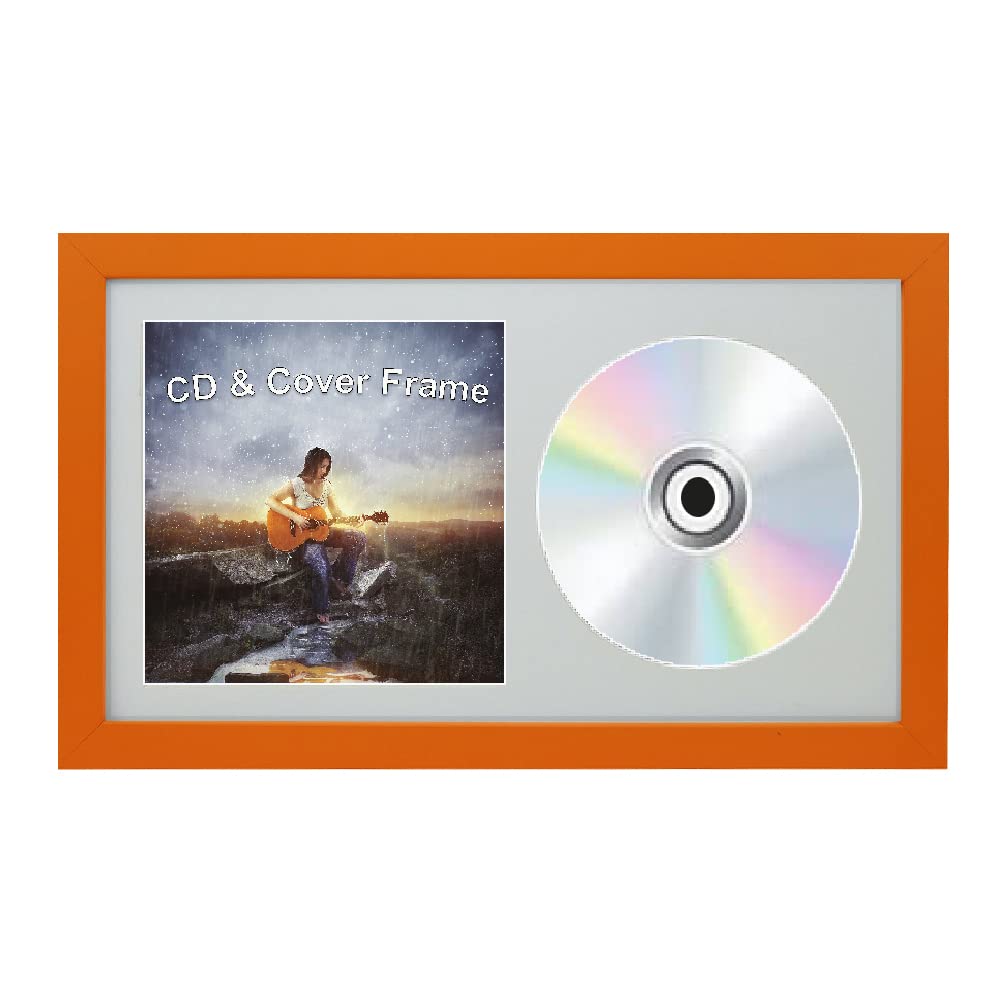 Boldon Framing CD Frame COVER & DISC Double WOOD White Mount Colours album picture FRAMES