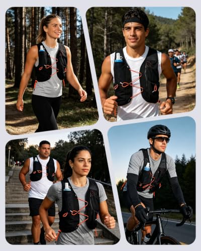 Running Vest for Women Men Hydration Vest with 500ml Flask - image 7