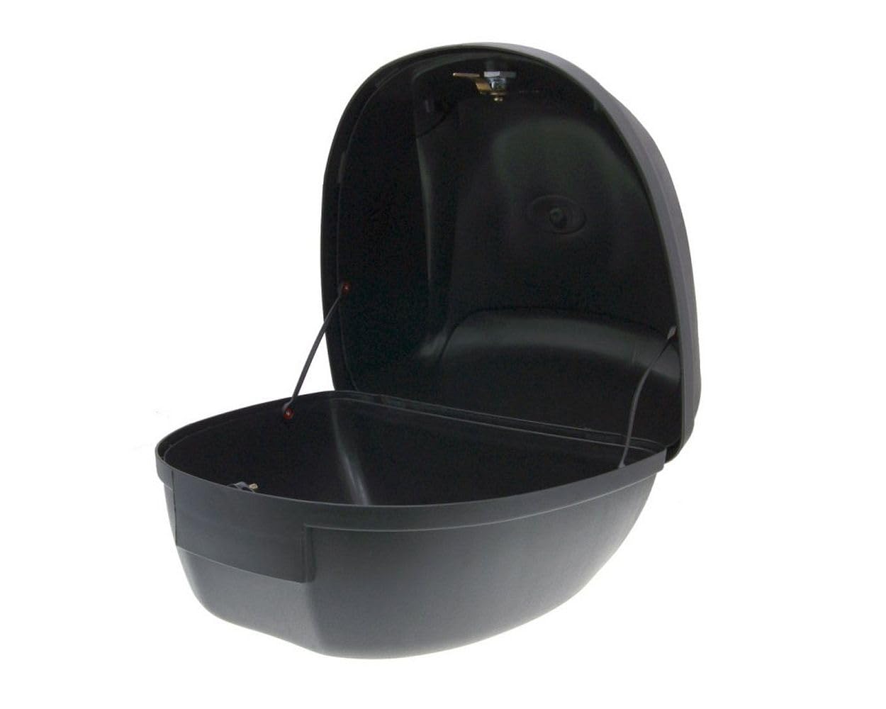 2EXTREME Topcase Motorradkoffer 28L ROME schwarz weiß, Koffer Gepäckträger abschließbar, Roller Koffer mit Schlüssel, Heckbox für Helm, Universal für Roller, Moped, Motorrad, Quad
