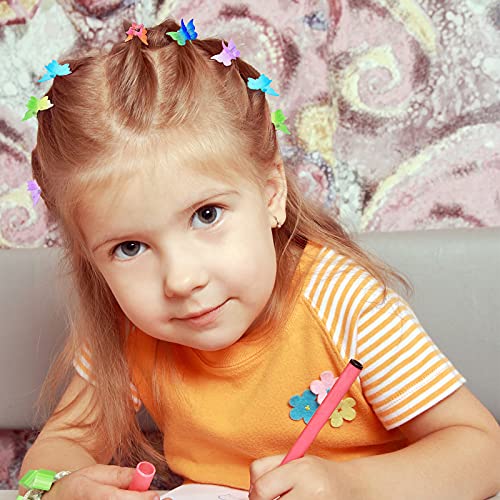 Eaone 50 Pieces Butterfly Clips Pastel Mini Cute Accessories For Hair 90S, Girls Women With Box Package, Gradient Candy Colors #TOP4