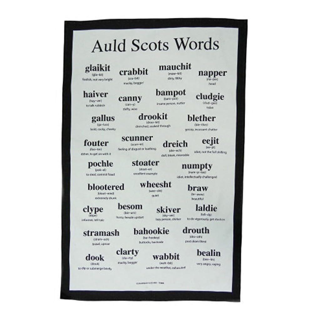 Glen Appin of Scotland Auld Scots Words Cotton Tea Towel TT0804