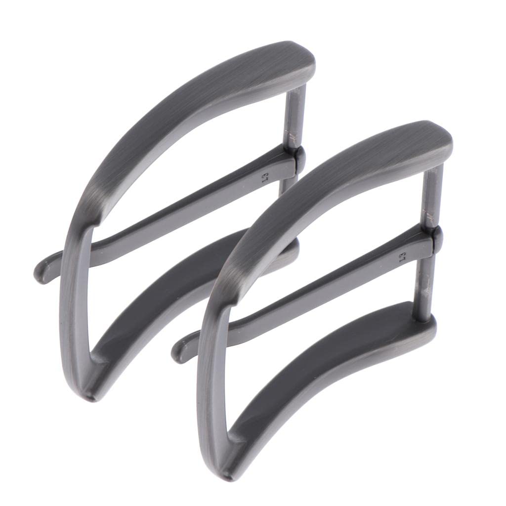 2x Mens Alloy Antique Belt Buckle Single Prong Rectangular Pin Buckle Gray-image-40