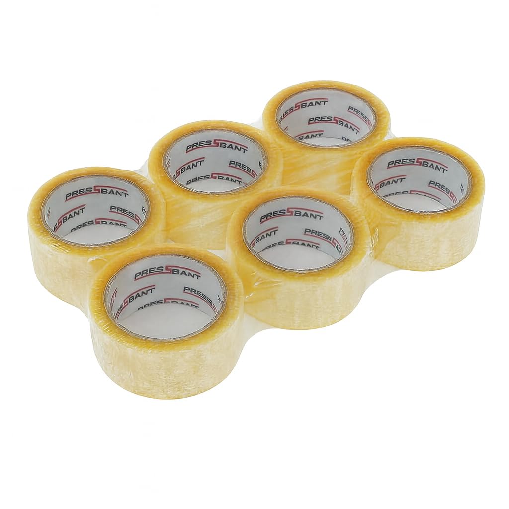 PRESSBANT Koli Bandı Şeffaf, 45mm x 100 metre 6'lı Paket (Hotmelt)