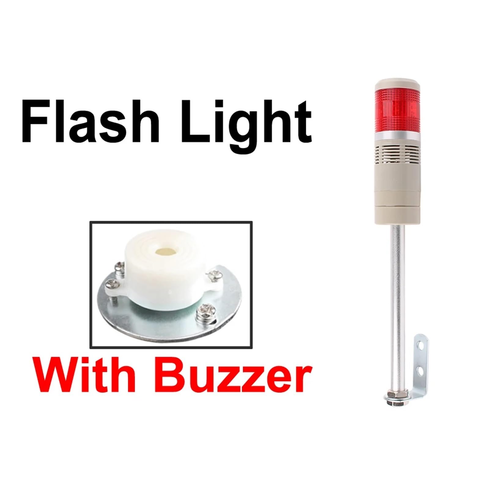 1 sztuk DC12V/24V przemysłowe wielowarstwowe wieży ostrzegawczej sygnał ostrzegawczy lampy ostrzegawcze światła ostrzegawcze maszyny 110V/220V brzęczyk stałej lampy błyskowej LTA (1 warstwa Flash