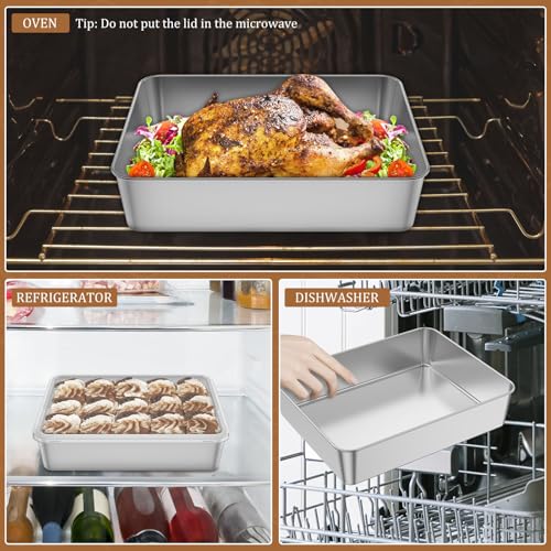 Plaque de cuisson rectangulaire anti-gaspillage avec couvercle pour gâteau
