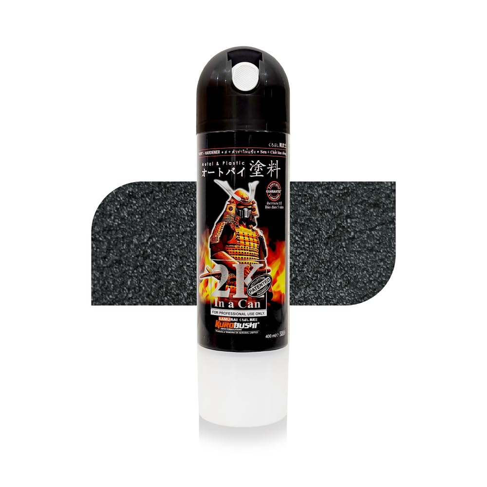 Samurai Kurobushi Wrinkle Paint PU Truck Bed 2K07 Black Spray Paint 400 ml - Quality for Truck Bed Restoration and Protection