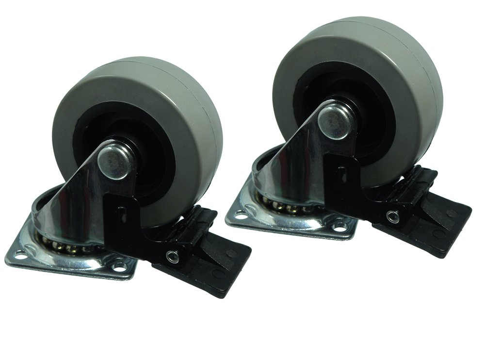 Roulettes pivotantes avec frein 50 mm One Stop DIY pour meubles - Lot de 50