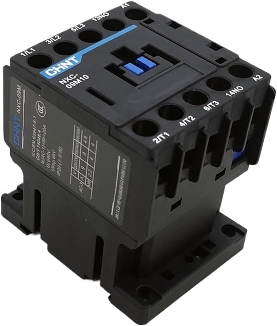 Mini AC Contactor NXC-09M10 1NO 50/60Hz AC220V 24V 380V 110V Replace NC6-0910 NXC-09M01 1NC Replace NC6-0901(NXC-09M10 AC220V)