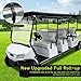 WEIMELL Golf Cart Enclosure 8 Passenger Fit for Club Car Villager 8 Seater Driving Rain Cover 4-Sided Clear Window Roll-up Zipper Door Waterproof Windproof Covers 600D Black