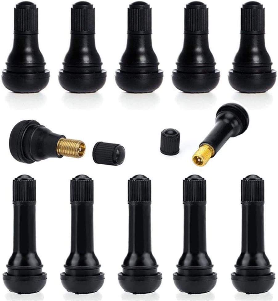 NA 12 Pcs Car Tire Valve Stem TR412 TR414 Cap Rubber Tire Tyre Valve Stem for Tubeless Rim Holes on Standard Vehicle Tires,WSS200602