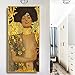 Obra de arte clásica Pintura en lienzo Judith y Holofernes Carteles de Gustav Klimt Cuadros artísticos de pared dorados para impresiones Sala de estar 40x90cm (16x35in) Con marco