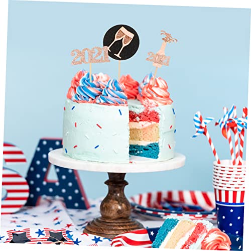ABOOFAN 60 Pçs Feliz Sobremesa Papel Decoração De Frutas Cuake Decorações Requintadas Decoração De A