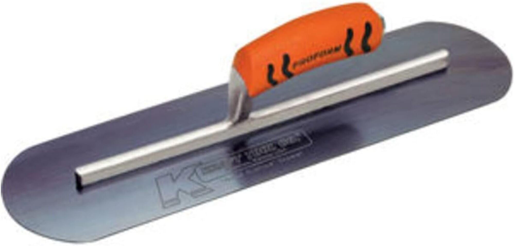 Kraft Tool CF736BPF Blue Steel Pool Trowel with ProForm Handle L-Shank, 14 x 4-Inch