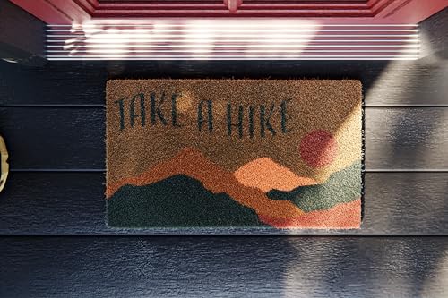 Avera Products ADW051R Take A Hike Natural Coir Doormat Anti-Slip Rubber Back | 17 Inch X 29 Inch Perfect For Outdoors thumb #3