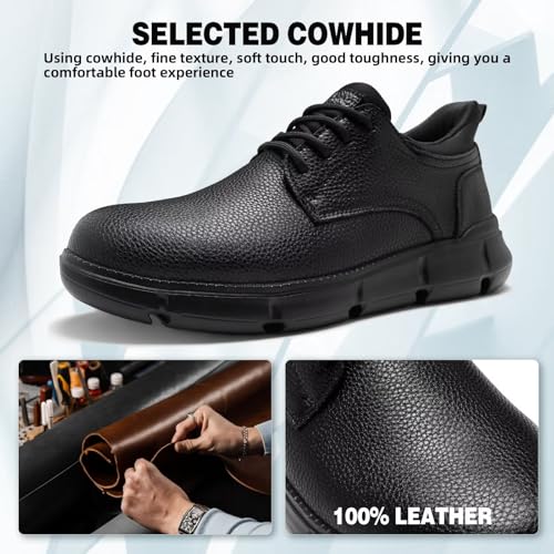 Image of OrthoComfoot Men's Orthopedic Leather Plantar Fasciitis Dress Shoes