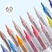 languo 60 Colors Acrylic Paint Markers Pens Set, Soft Brush Tip Markers with Fast Drying & No-Bleed Ink, Acrylic Paint Pens for Rock, Wood, Egg, Ceramic, Fabric Painting, Art Supplies and DIY Crafts