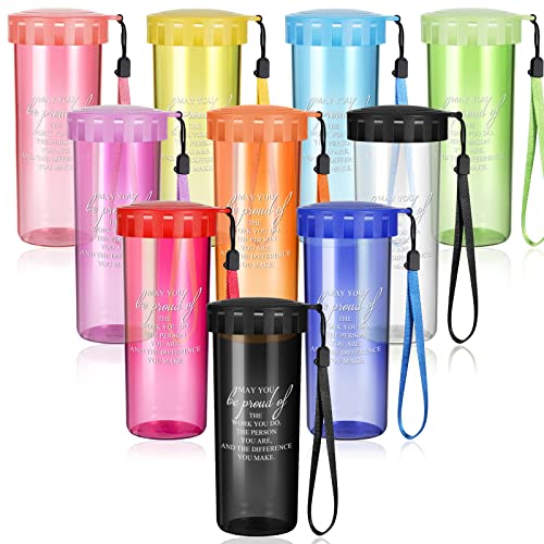 Didaey 20 Pcs Back to School Gift Bulk 2026 Thank You Water Bottles with Lid Camp Gifts for Volunteer Staff Employee Nurse Students Teacher Coworker Women Men Housekeeping Week(Multicolor Proud)