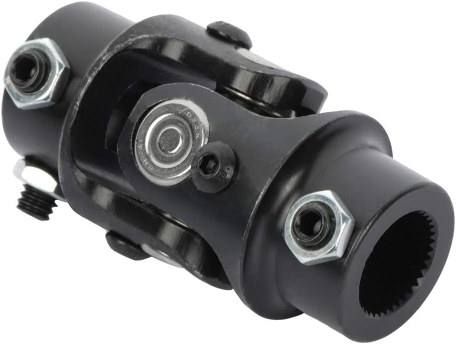 SCITOO Black Single Steering Universal joints 13/16"-36 Spline x 3/4" DD U-Joint Shaft