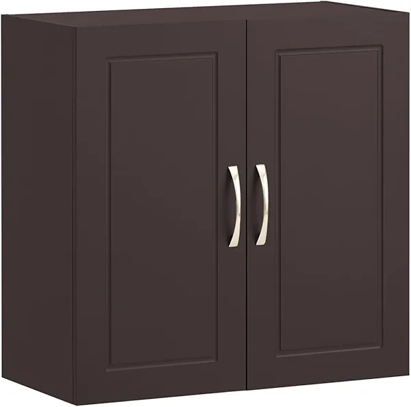 SoBuy Wall Cabinet Laundry Room, Medicine Cabinet for Bathroom Kitchen Garage,Floating Cabinet Hanging Storage with Adjustable Shelf, Brown FRG231-BR