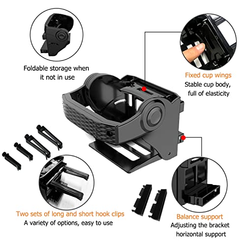 Portavasos Ajustable para Auto con Clips de Gancho miniatura 3