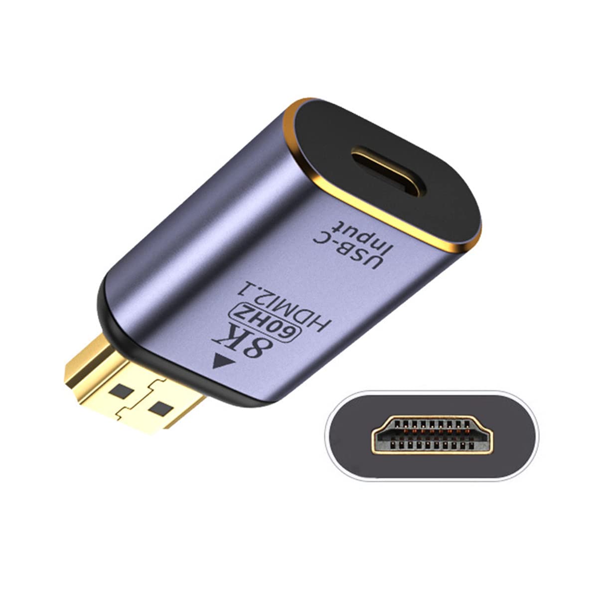 cablecc Adattatore da USB-C tipo C femmina a HDMI Sink HDTV 8K @ 60hz 4K @ 120hz per tablet, telefono e laptop
