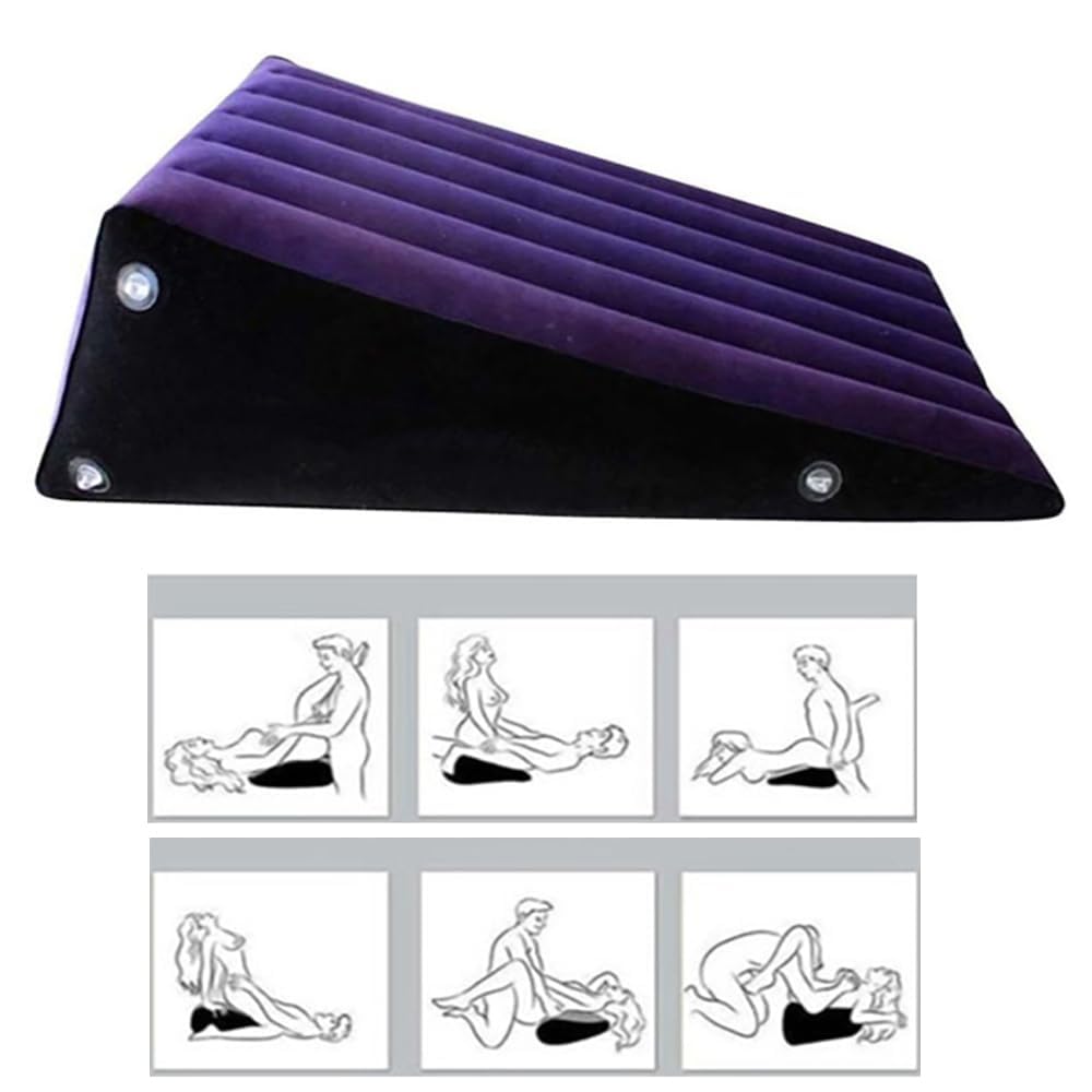 Sex Kissen Set 2 Teilig, Sexhilfe Rampe, Aufblasbar, Magische Sofa-Kombination, Dreieckskissen, Unterstützende Keilhaltung, Vielseitiges Kissen, Spielzeug, Körperstützpolster Für Paare