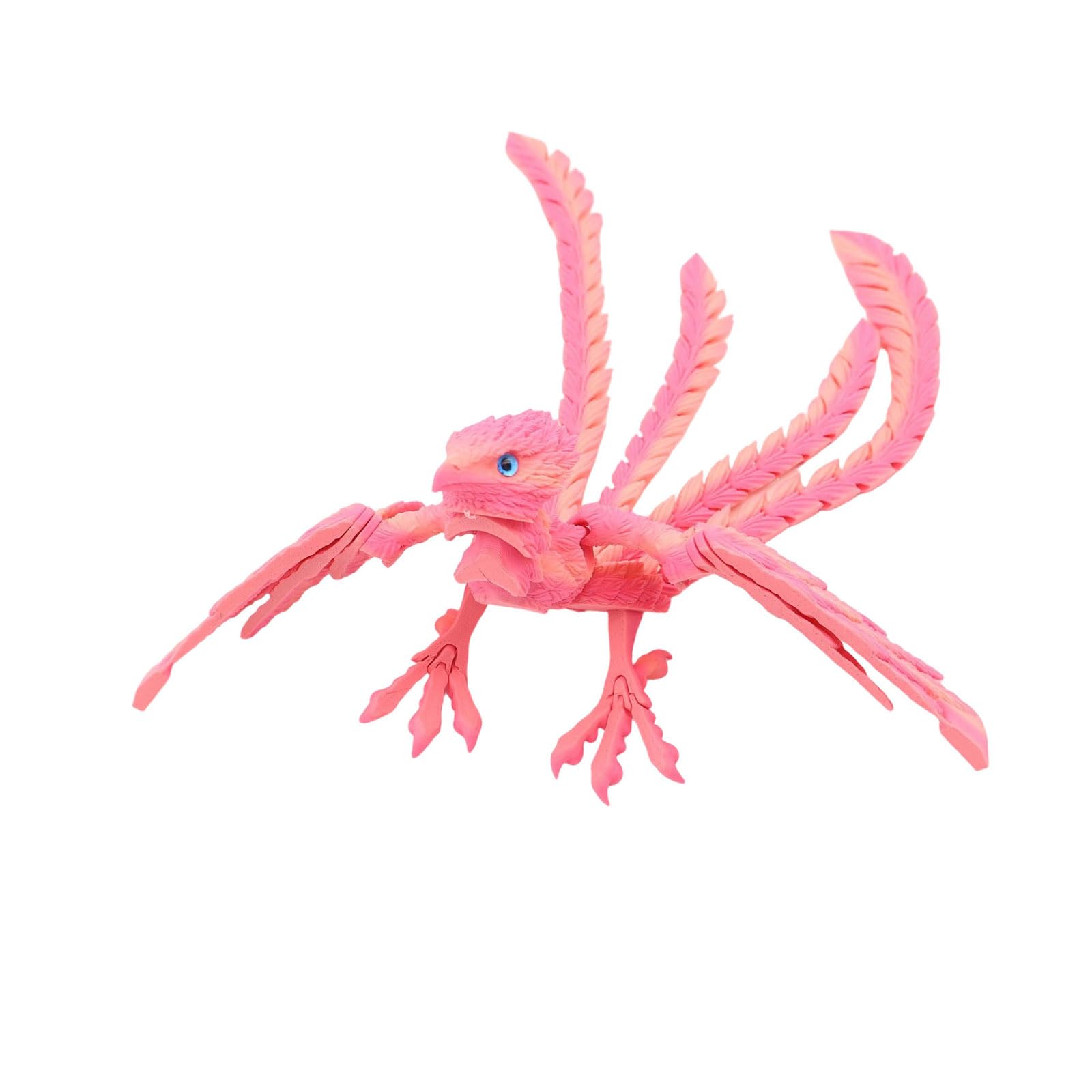 Xjdzineq Poseable Phoenixes Figurine with Articulated Wing and Joints, High Detail 3D Printed Collectible Ornament Articulated Joints Phoenixes Decors