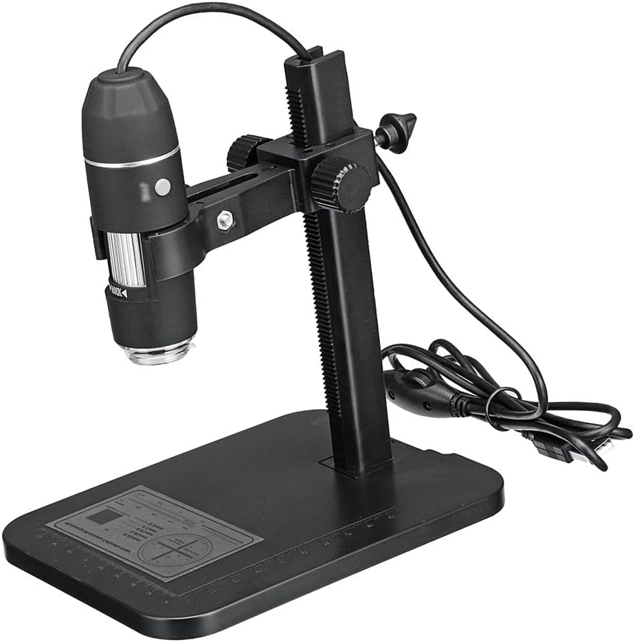 1600X 8LED USB WiFi Digital Handheld Microscope, Wireless Camera, Metal Stand, Windows Compatible, Educational Inspection Tool