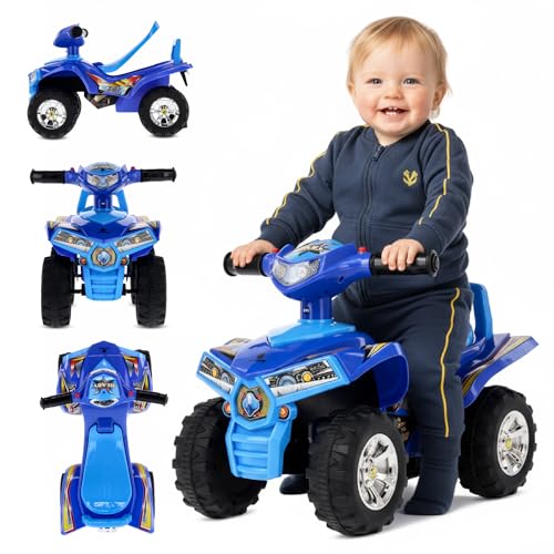 Rutschauto ab 1 Jahr, Quad Rutscher, Babyquad, Fahrzeug Rutschfahrzeug Babyauto Auto (Blau)