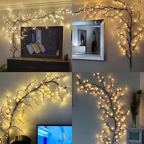 NEWNEN Willow Vine Twig Wall Lights: 144 LED Plug in Powered - Image 3
