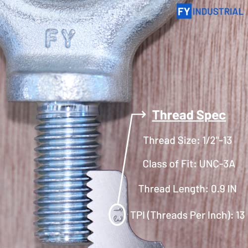 Lifting Shoulder Eye Bolt 1/2" Blue Bright Zinc Plated #TOP4