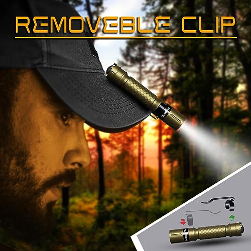 Ansyper Cc 3 Modes Small Flashlights Led Powerful High Lumens Tactical Pen Light With Clip, Slim Portable Pocket Compact Torch For Emergency Inspection Aaa Battery #TOP3