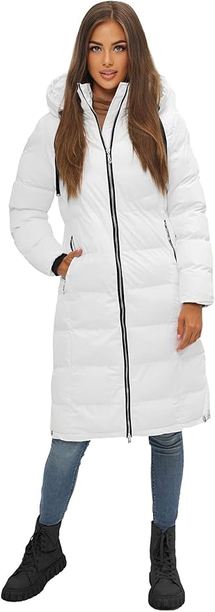 Damen Winterjacke OZONEE Damen Winterparka Mit Stehkragen Langer